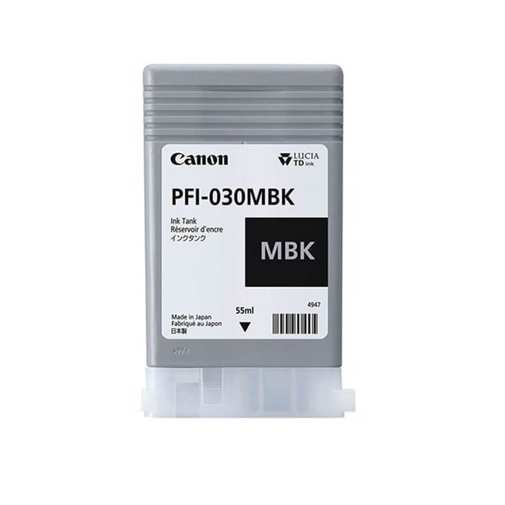 Cartucho Plotter Canon PFI 030 MBK Matte Black - Impressorajato
